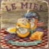 Plaque métal 19x19 19 x 19 cm le miel à la fleur de lavande
