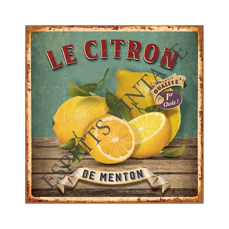 Dessous de plat 20x20 cm le célèbre citron de menton