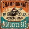 Plaque métal 19x19 19 x 19 cm course de vitesse internationale 1952