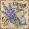 Plaque métal 29x29 29 x 29 cm brain et sachet de lavande de provence papillon jaune