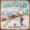 Plaque métal 29x29 29 x 29 cm le parc national en haute montagne francaise 