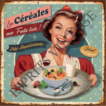 Décapsuleur 12 x 30 cm une campagne de publicité style pin-up pour des céréales