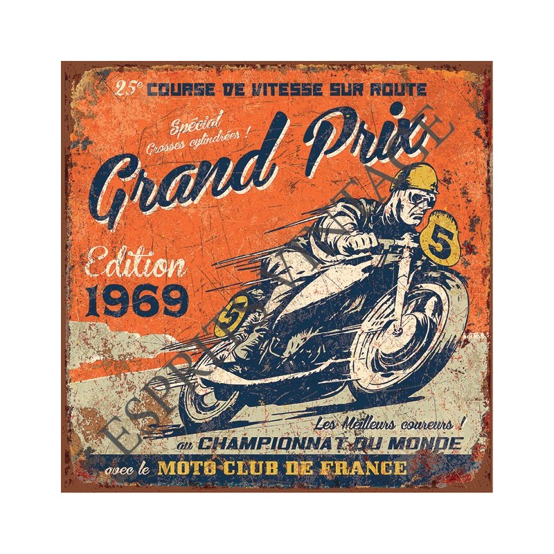 Dessous de plat 20x20 cm grand prix 1969 championnat du monde sur route