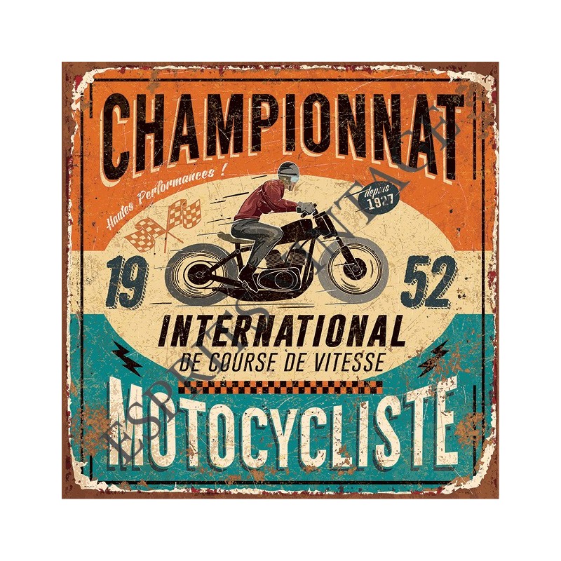 Dessous de plat 20x20 cm course de vitesse internationale 1952
