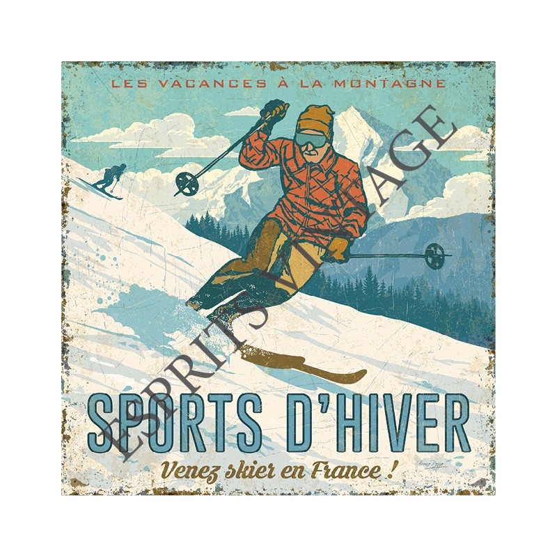 Décapsuleur 12 x 30 cm les sports d'hiver dans les montagnes drancaise