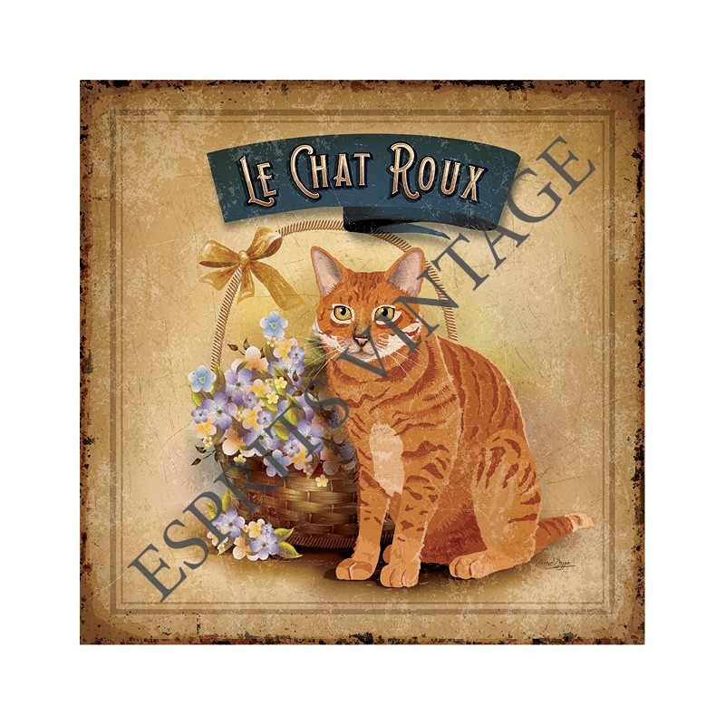 Décapsuleur 12 x 30 cm le chat roux vintage