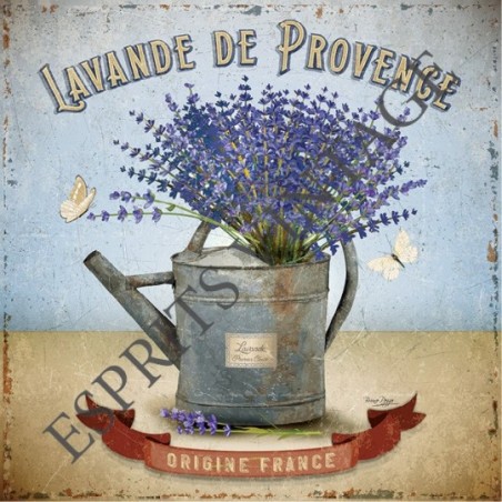 Décapsuleur 12 x 30 cm arrosoir vintage rempli de lavande de provence